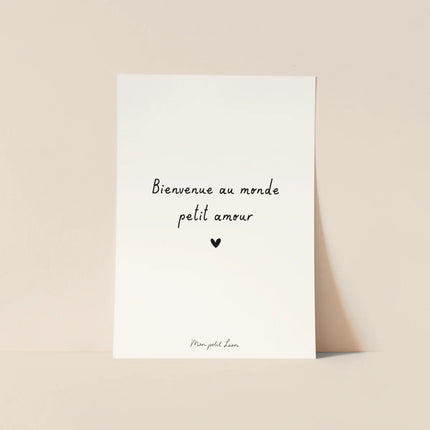 Carte mon petit léon bienvenue au monde petit amour 