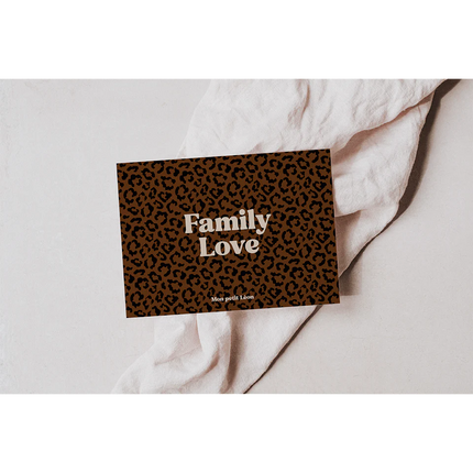 Carte A6 family Love léopard Mon Petit Léon