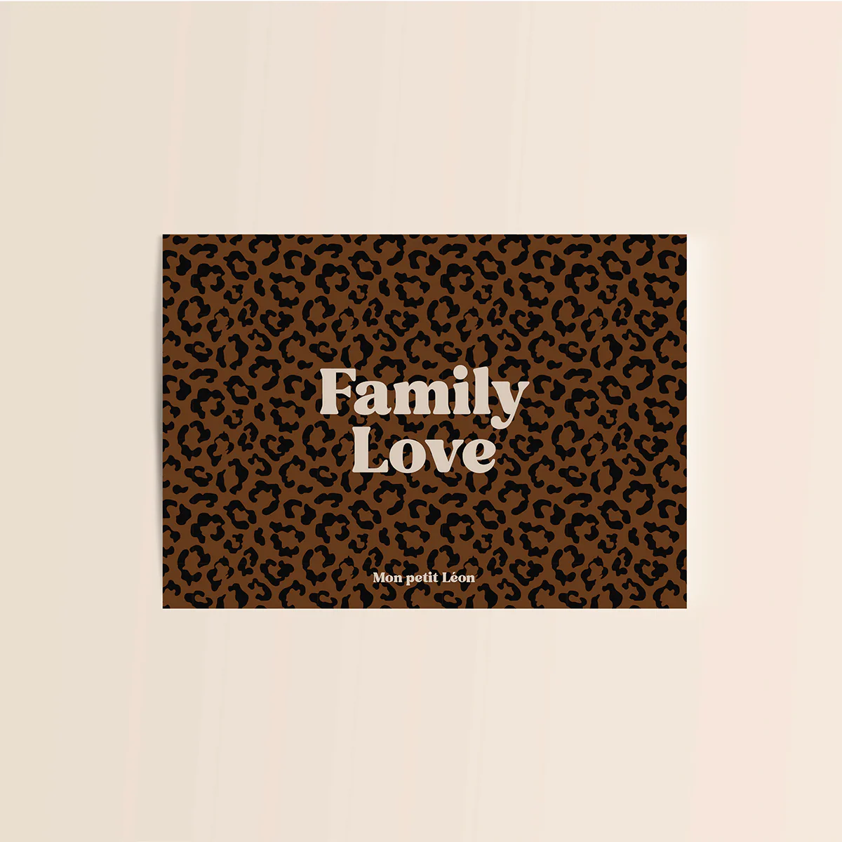 Carte A6 family Love léopard Mon Petit Léon