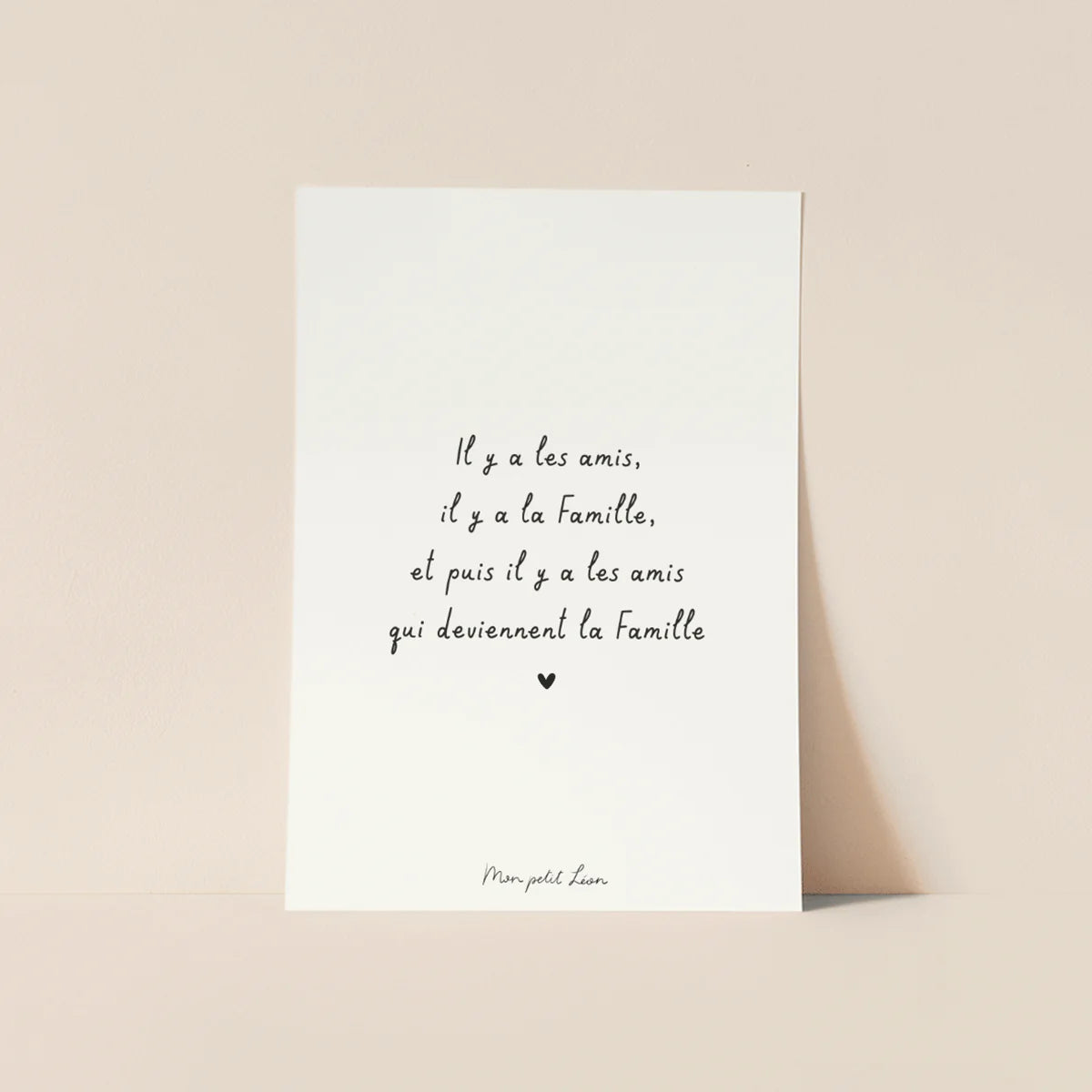 Carte A6 il y a les amis Mon petit Léon