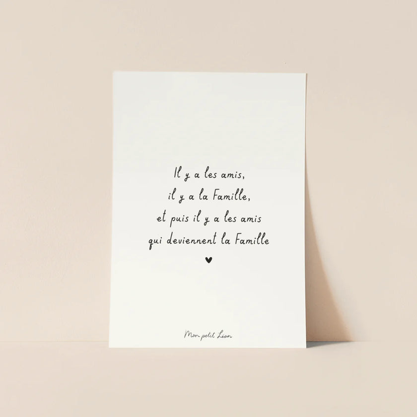 Carte A6 il y a les amis Mon petit Léon