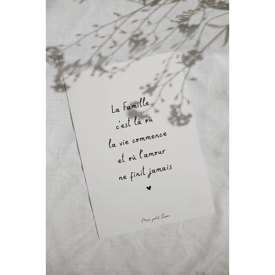 Carte la famille mon petit léon