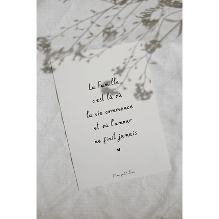 Carte la famille mon petit léon