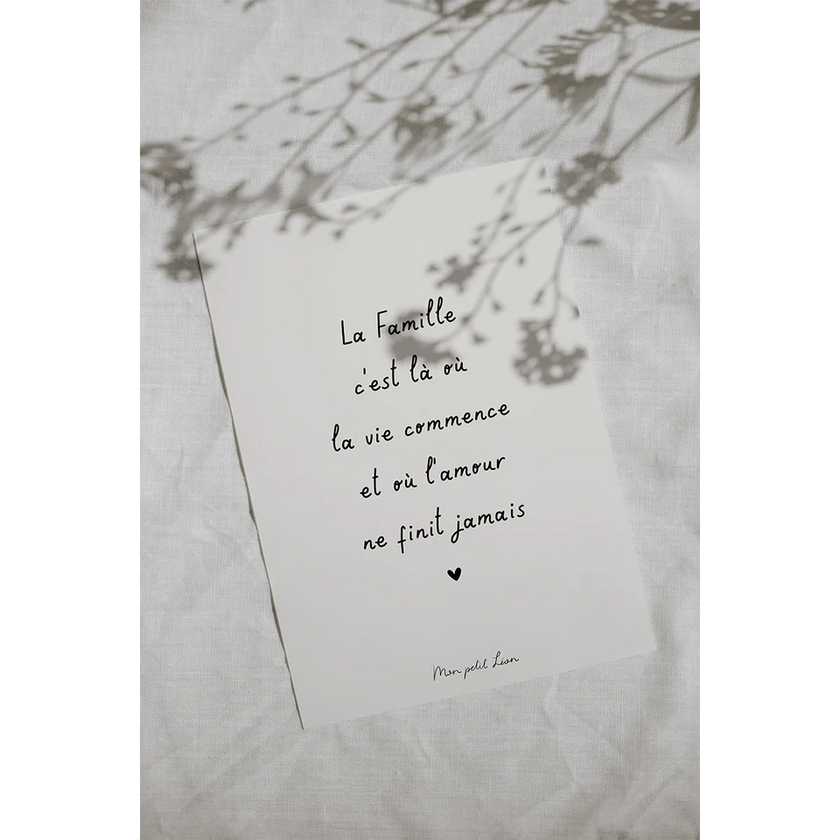 Carte la famille mon petit léon