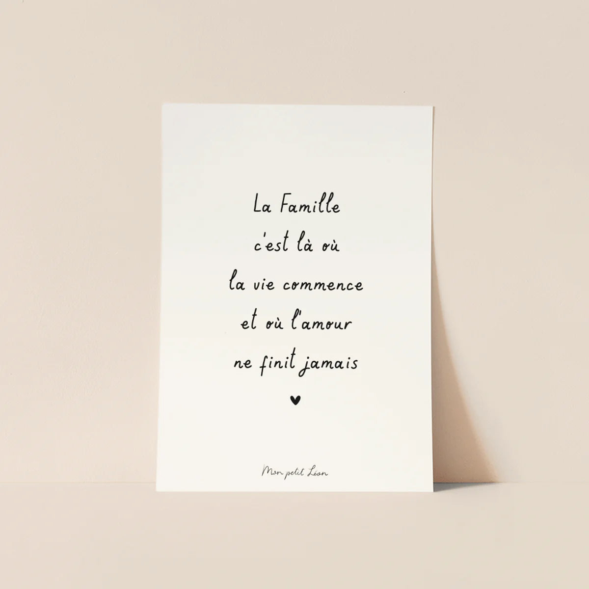 Carte la famille mon petit léon