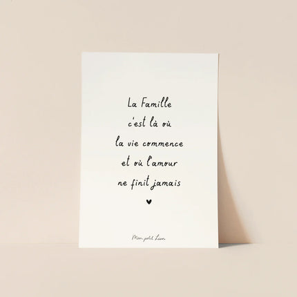 Carte la famille mon petit léon