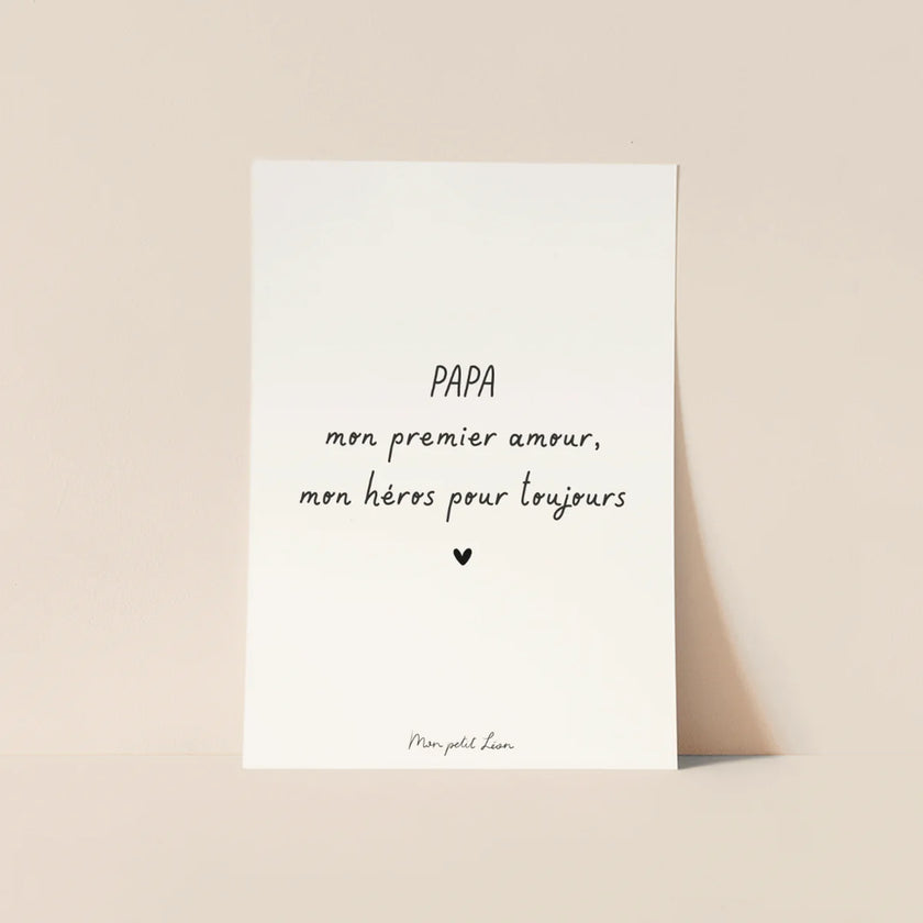 Carte mon petit léon papa mon premieramour