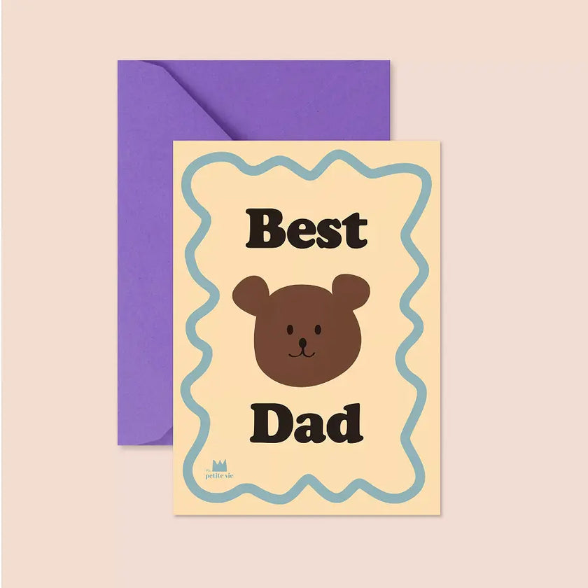 carte avec un ourson best dad