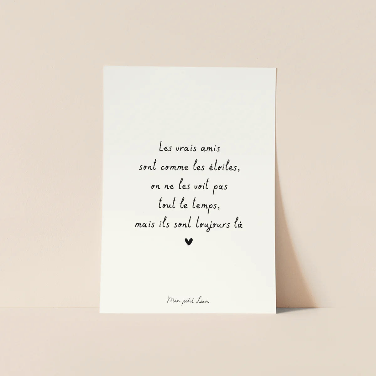 Carte citation es vrais amis Mon Petit Léon