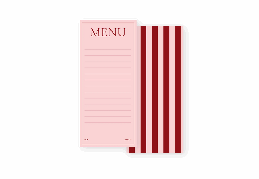 Carte de menu