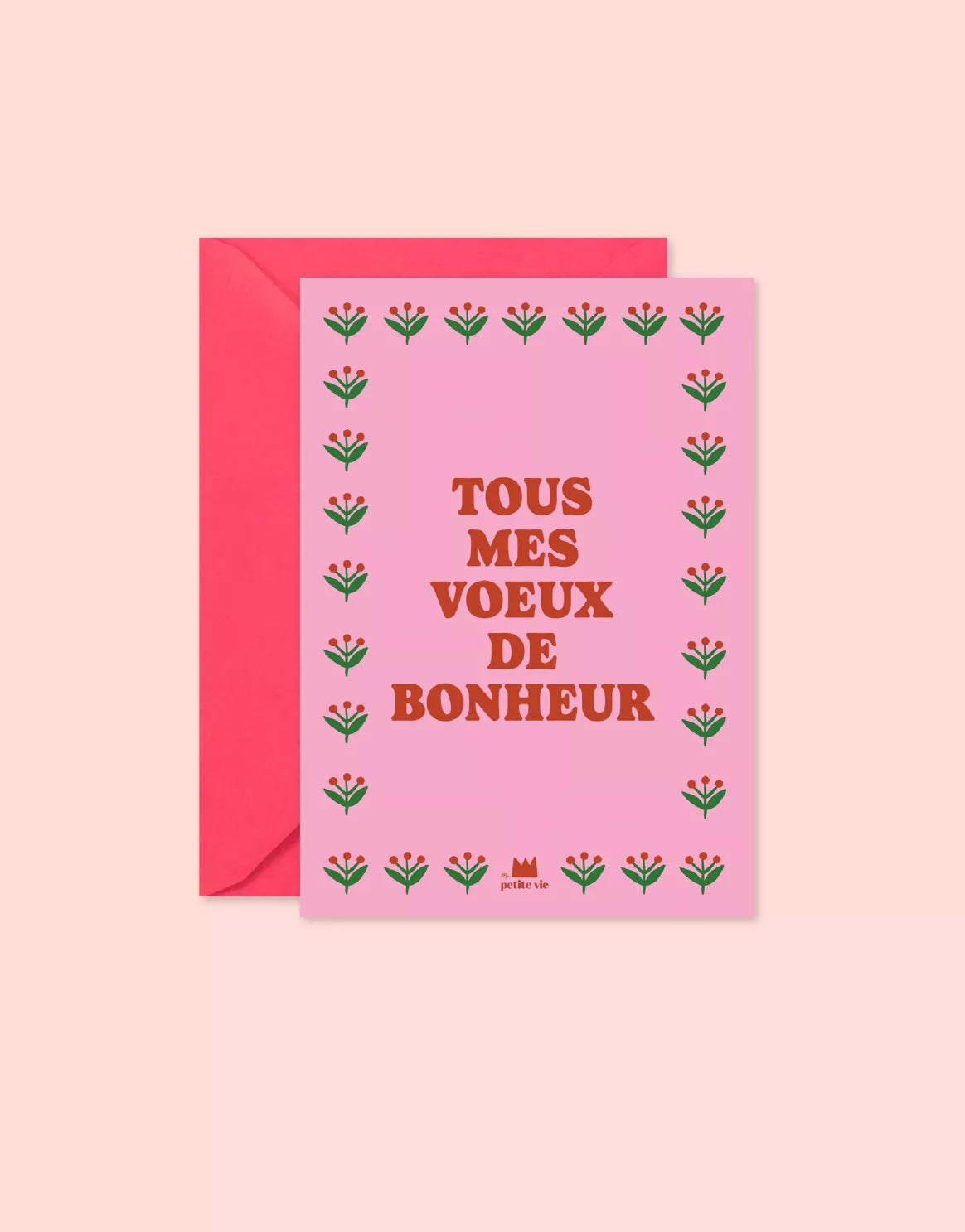 Carte de voeux yous mes voeux de bonheur