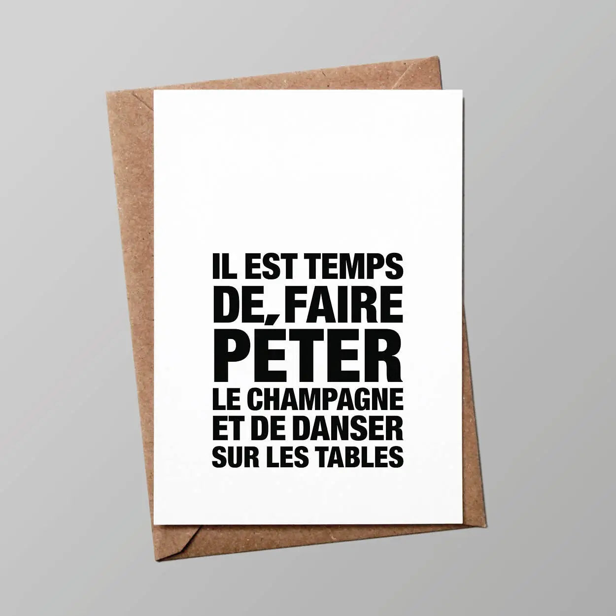 Carte faire peter le champagne