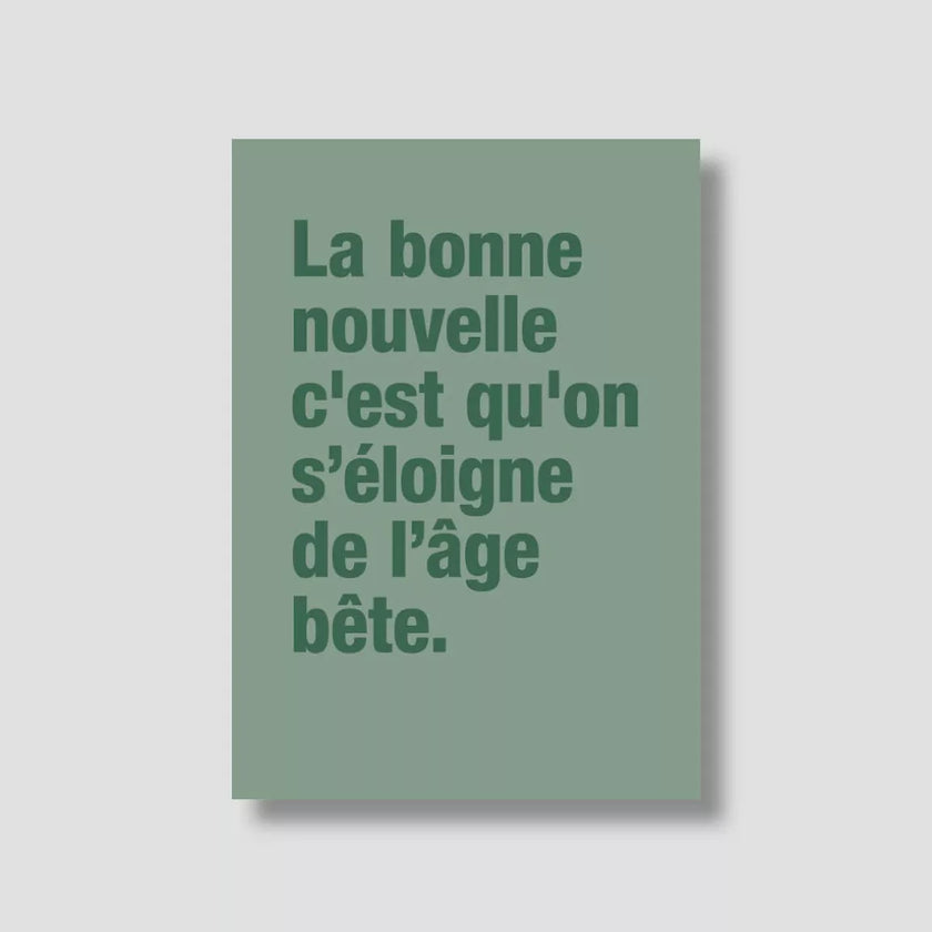 carte d'anniversaire verte 