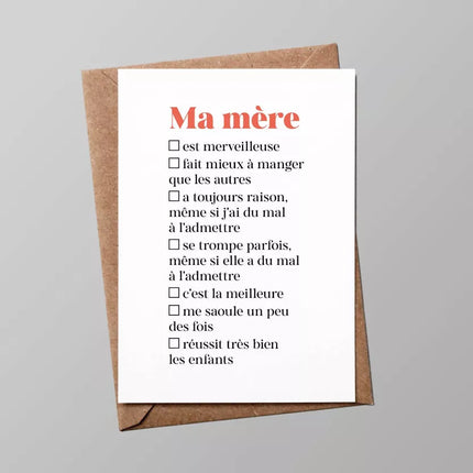 Carte ma mère bulma