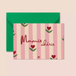 carte rayée rose et beige mamie chérie