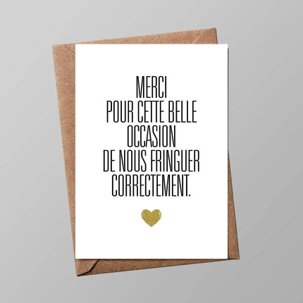 Carte mariage fringues