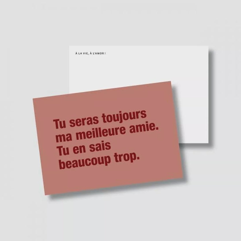 carte d'amitié rouge