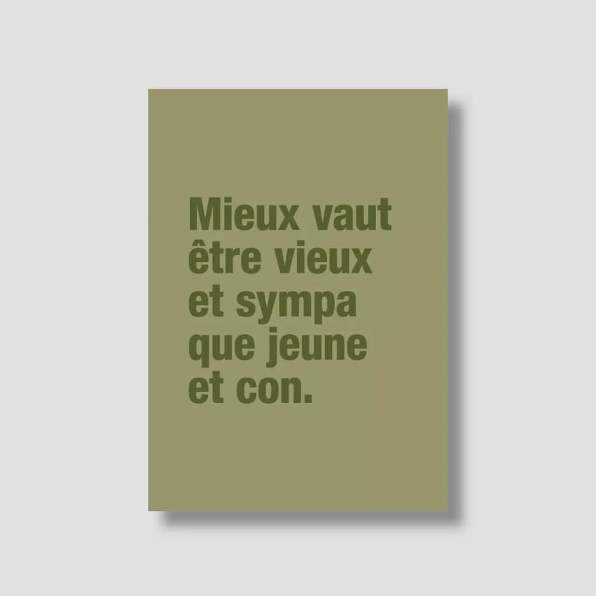 carte d'anniversaire verte
