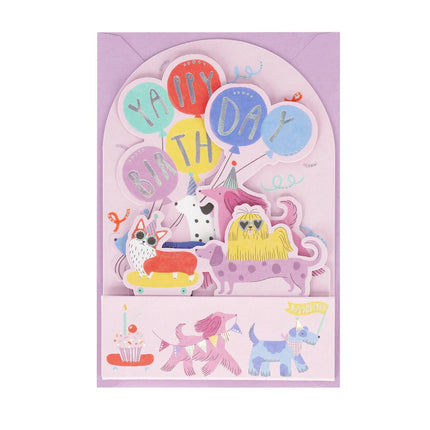 Carte pop up chien anniversaire legami 