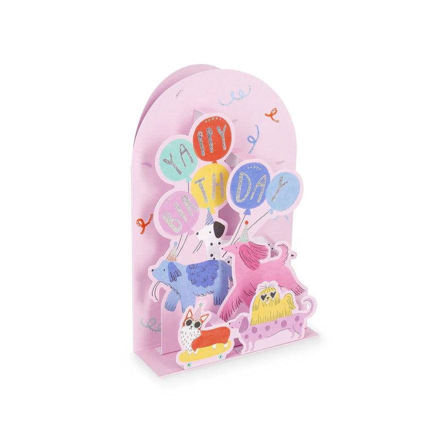 Carte pop up chien anniversaire legami 