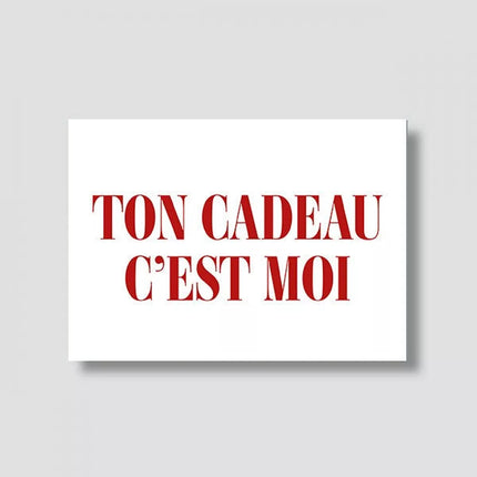carte blanche écriture rouge