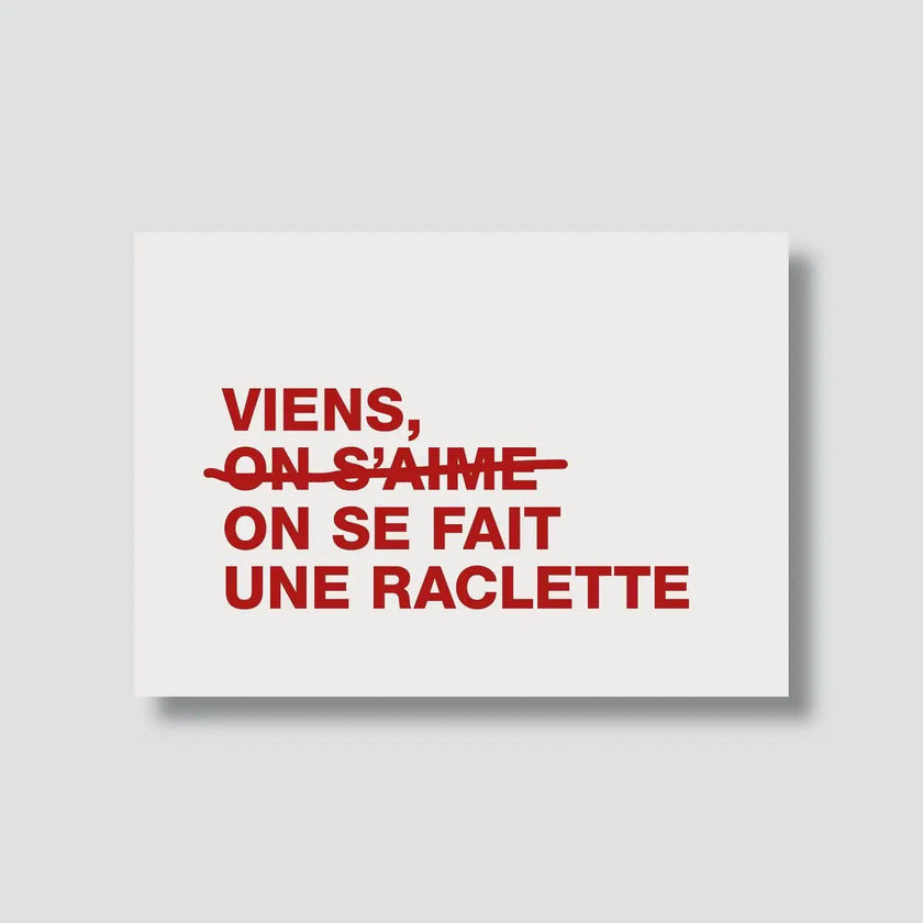 Carte Viens on se fait une raclette Bulma