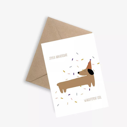 Carte d'anniversaire chien