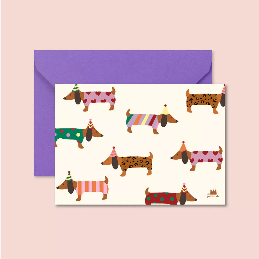 carte anniversaire teckel birthday