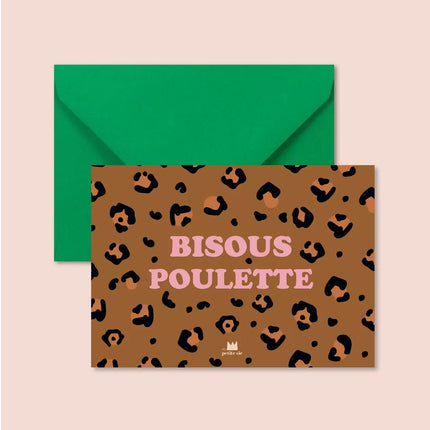 carte bisous poulette
