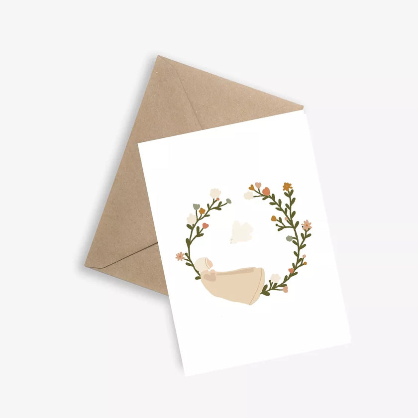 carte de ceremonie couronne de bapteme