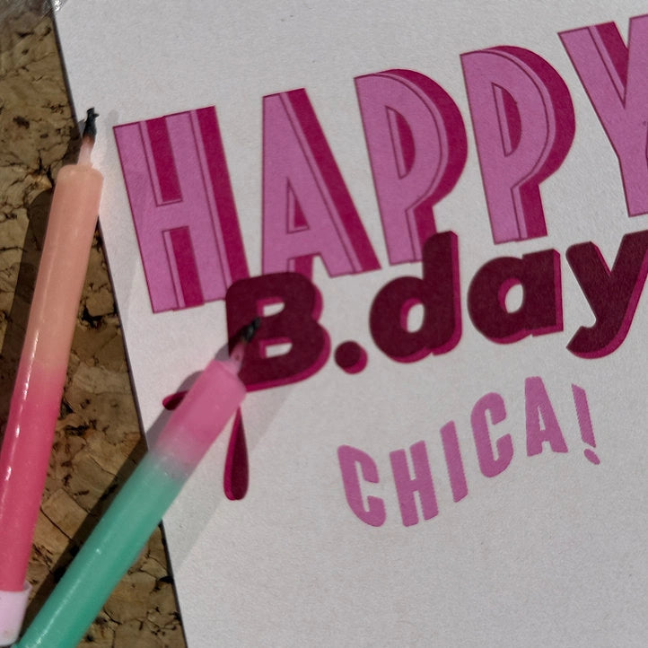 carte happy b day chica