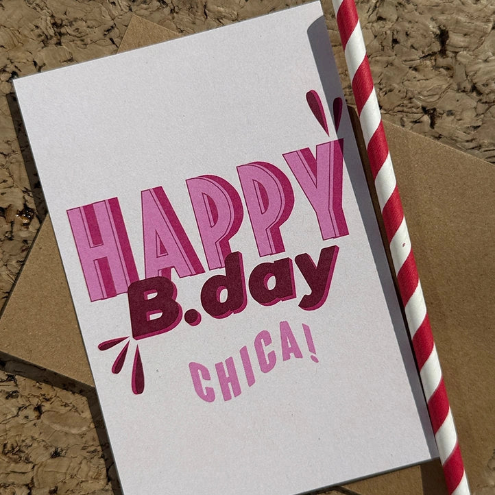 carte happy b day chica