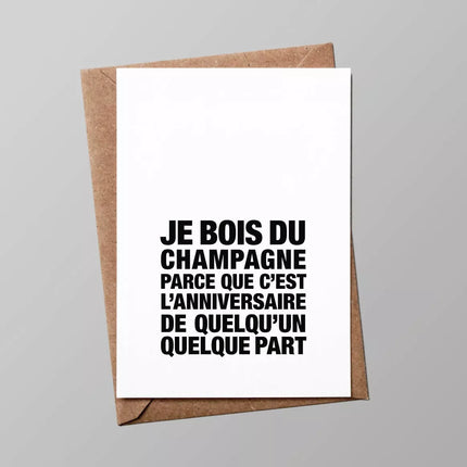 Carte | Je bois du champagne