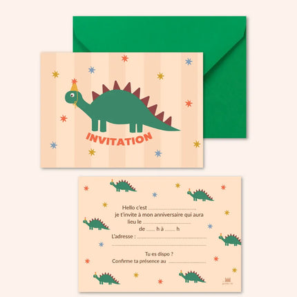 Cartons d'invitations ma petite vie Dino