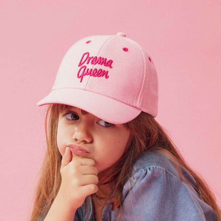 Casquette drama queen rose enfant