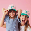 Casquette drama queen vert et rose chamaye