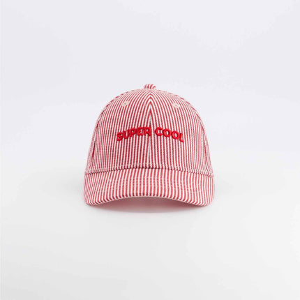 Casquette super cool marinière rouge 