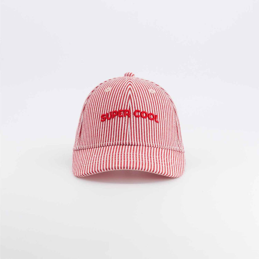 Casquette super cool marinière rouge 
