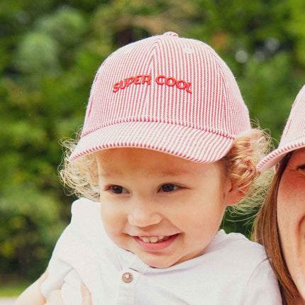 Casquette super cool marinière rouge 