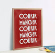 Affiche | Courir, pour manger… | Poster de running