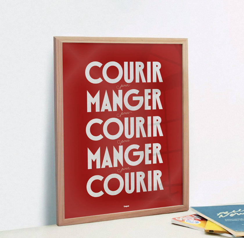 Affiche | Courir, pour manger… | Poster de running