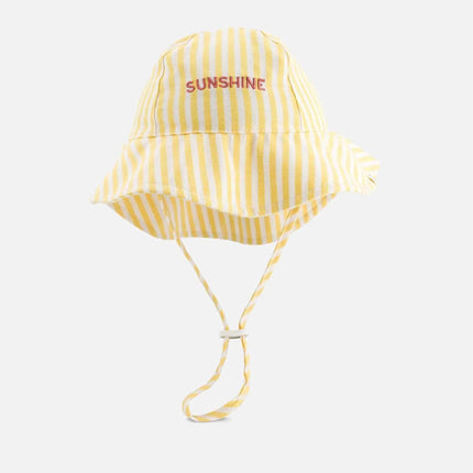 Chapeau enfant sunshine rayure jaune