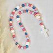 Chapelet bonté rose et bleu maison capelia