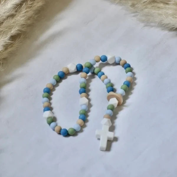 Chapelet patience bleu et vert maison capelia