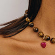 Charm Palas | Coeur Agat Fushia