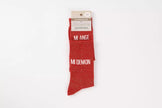 Chaussettes à paillettes rouge Mi-Ange Mi-Démon
