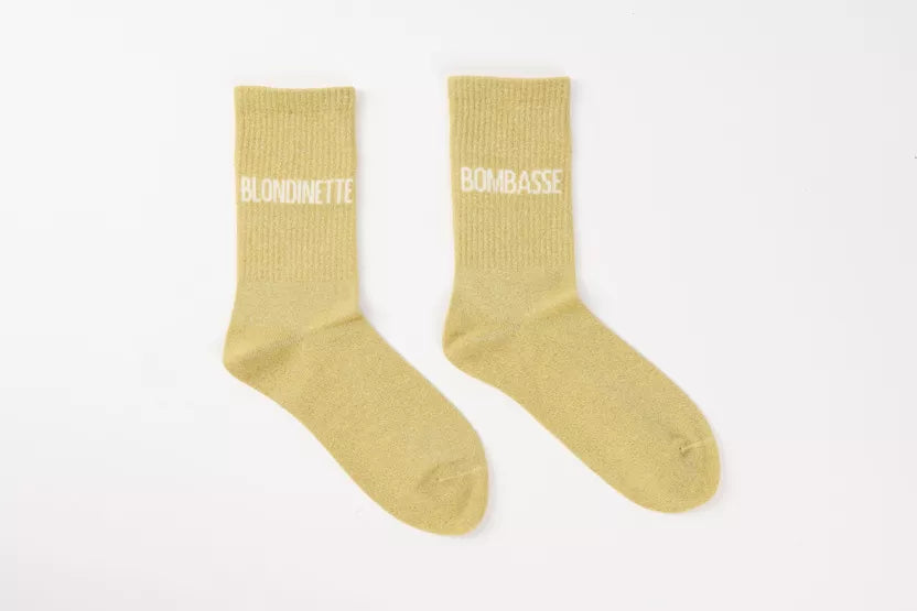 Chaussettes à paillettes blondinette bombasse