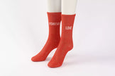 Chaussettes rouge à paillettes love forever