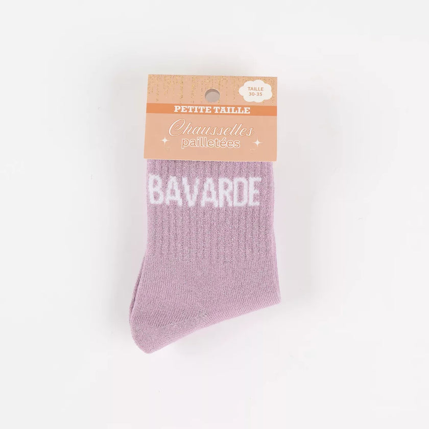 chaussette a paillettes bavarde