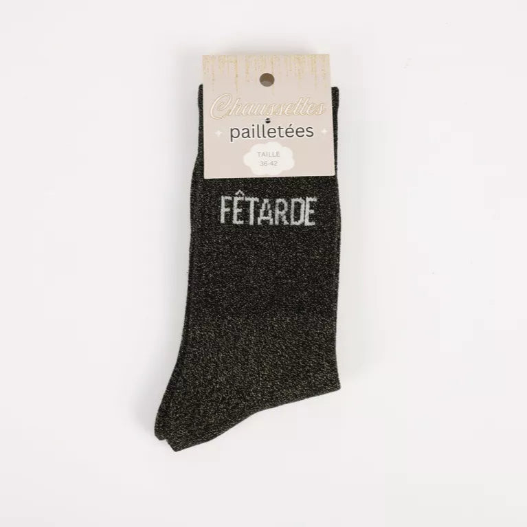 chaussette a paillettes fetarde